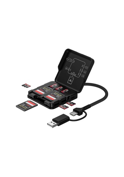 Sd/tf Hafıza Kartı Okuyucu 5 Kart Usb-a Usb-c 3.0 5gbps Ads-319