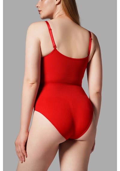Fit Women 2 Beden Alt Tarafı Çıtçıtlı Zıbın Korse Seamless 9051 Kırmızı