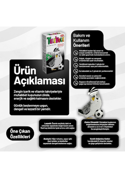 Televole Muhabbet Kuşu Yemi/bjk 300 G - 6 Adet