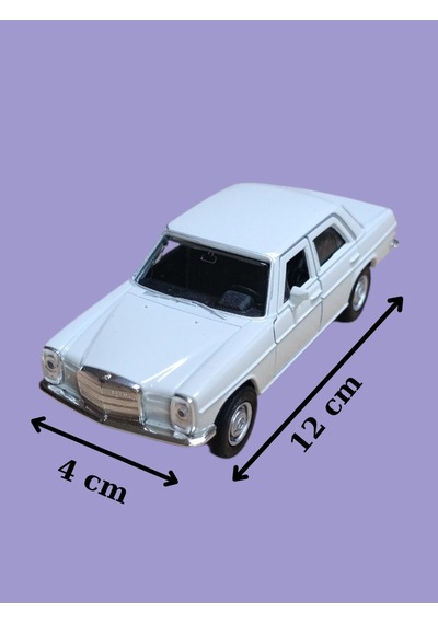 Beyaz Mercedes Benz 220 Diecast Çek Bırak Model Araba Diğer