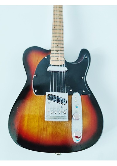 El Yapımı 1/4 Ölçek Minyatür Elektro Gitar Telecaster Sunburst