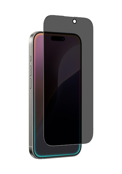 Apple Uyumlu   iPhone 16 Amazingthing Radix Privacy Hayalet Cam Ekran Koruyucu Siyah