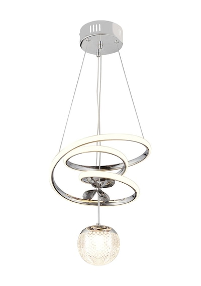 Ey-El Tasarım Kaos Mini Modern Sarkıt Led Avize Taşlı Krom