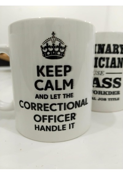 Lexroo Keep Calm Correctional Officer Kupa - Cezaevi Görevlisi Komik Seramik Bardak 325ml Çok Renkli