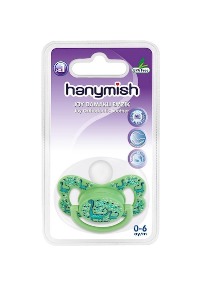 Hanymish 107 Joy Damaklı Emzik No:2 6-18ay Yeşil