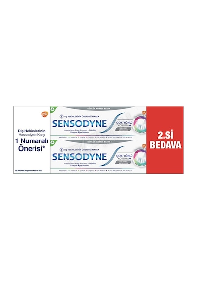 4 Adet Sensodyne Diş Macunu Çok Yönlü Koruma + Gelişmiş Beyazlık 50 Ml+ 50 Ml