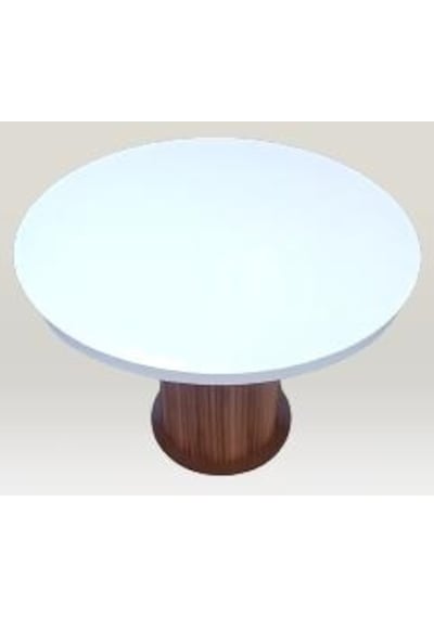 Masa Anıt Model Parlak Beyaz Lake Ceviz Boya Kayın 120cm Kutu Sevk El Yapım