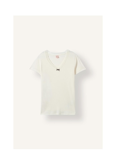 Defacto Regular Fit V Yaka Kısa Kollu Dantel Detaylı Üst Esnek Belli Alt Ribana Pijama Takımı I7414ax26aupr336 Mor-pr336