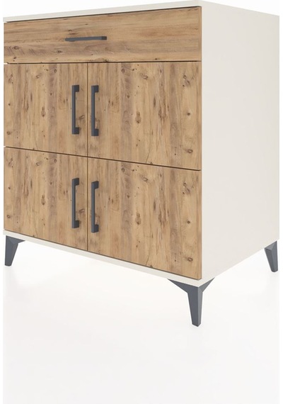 Kronos Şifonyer 3 Raflı Tek Çekmeceli 4 Kapaklı 88x59x96 Aytaşı-çam Aytası
