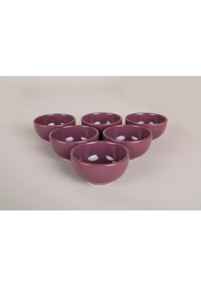 Keramika Mor Bulut Çerezlik Sosluk 8 CM 6 Adet