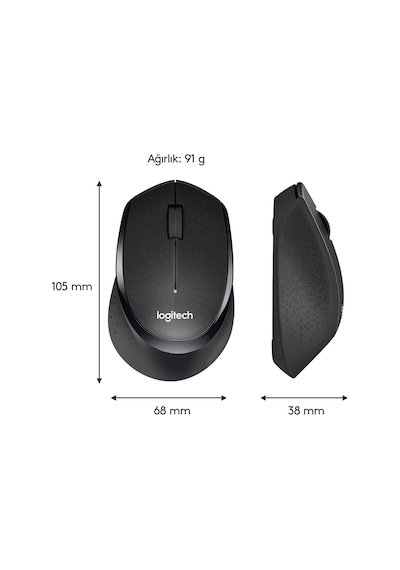 Logitech M330 Sılent Kablosuz Siyah 910-004909 M330
