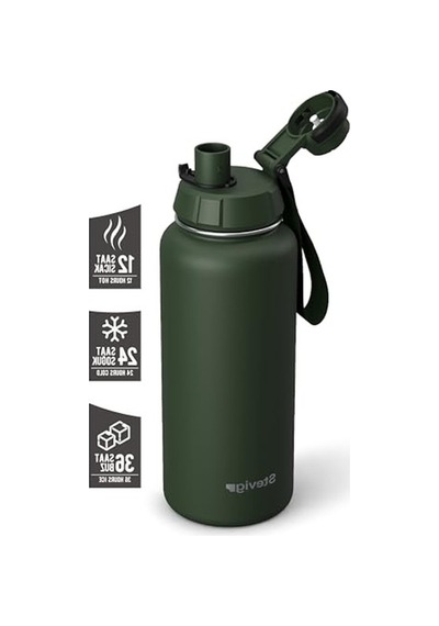 Sızdırmaz Çelik Termos - 1000 Ml Kapasite, Yeşil Renk 01