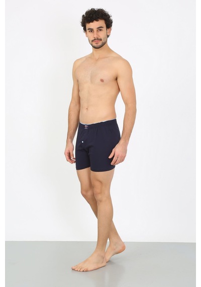 İbrahim Burak Etiler Collection Moda Çizgi Erkek Penye Boxer Lacivert 40091