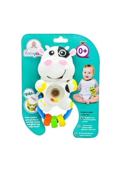 Urt041-005 Babycim Neşeli Ses Işık İnek Çıngırak Çok Renkli