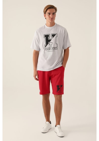 Harvard Universty Kar Melanj Erkek T-shirt 5274-42814 Kar Melanj