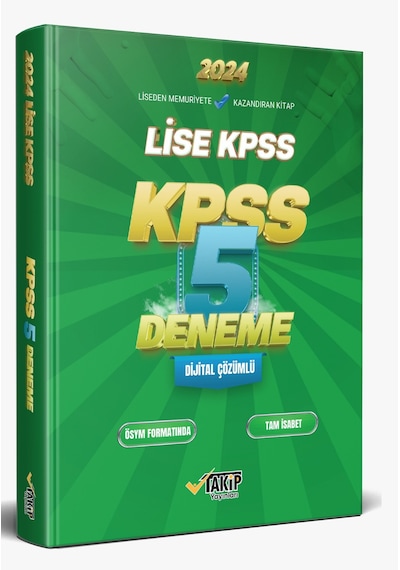 2024 Ortaöğretim Lise Kpss 5'li Deneme Seti