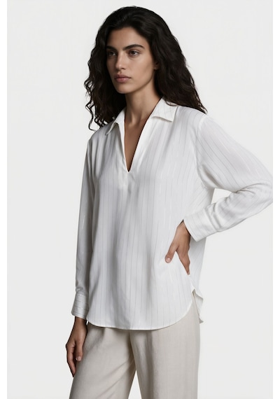 Hiccup Msn Kadın Polyester Likralı Bluz Beyaz 01