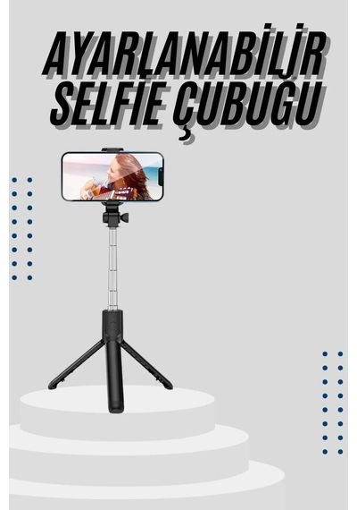 Ers Tripod Selfie Çubuğu Bluetooth Kumandalı Kablosuz Led Işıklı 02031662