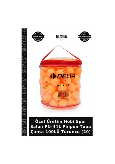 Özel Üretim Hobi Spor Salon Pn-441 Pinpon Topu Çanta 100lü Turuncu 20