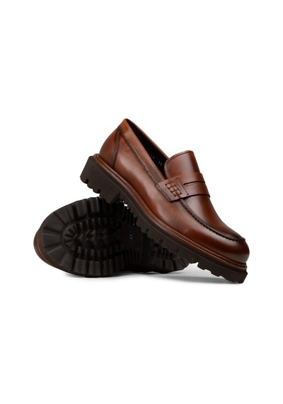 Deery Erkek Hakiki Deri Taba Renkli Loafer Ayakkabı - F6528mtbap01 Taba