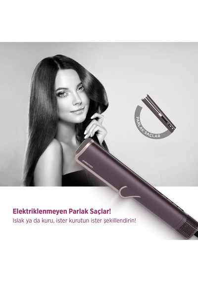 Polosmart Pbs813 Dijital Ekranlı Hava Üflemeli 4 Kademeli Saç Düzleştirici