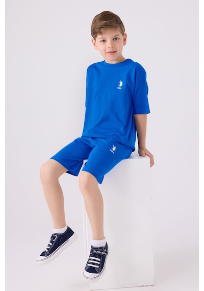 U.S. Polo Assn. Erkek Çocuk Saks Mavi Bermuda Takımı 5274-43651 Saks Mavisi