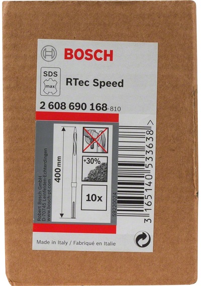 Bosch - Rtec Serisi, Sds-max Şaftlı Sivri Keski 400 Mm 10'lu