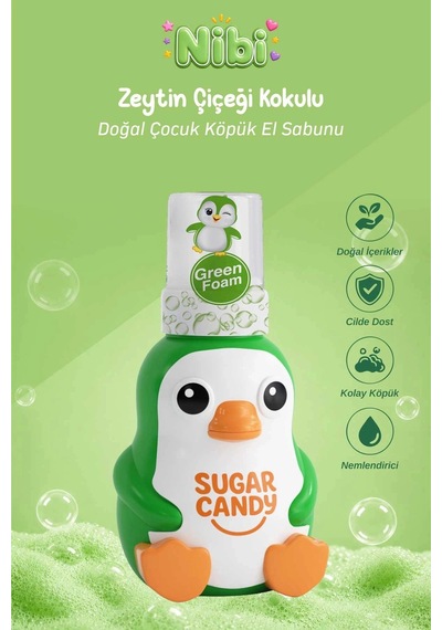 Sugar Candy Zeytin Çiçeği Kokulu Doğal Vegan Çocuk Köpük El Sabunu Nıbı 350 Ml Paraben İçermeyen Yeş