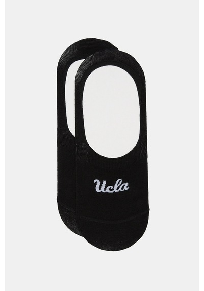 Ucla Carlsbad 2'li Siyah Babet Jakarlı Standard Fit Unisex Çorap Siyah
