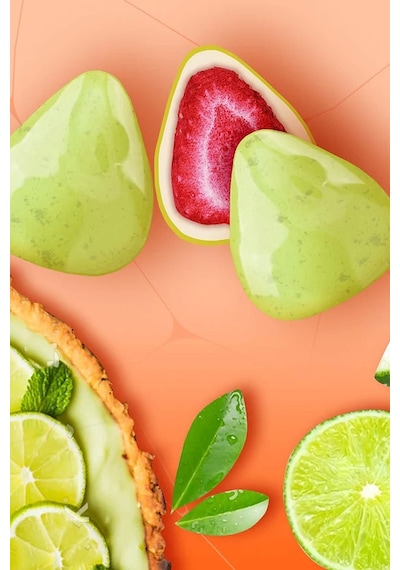 Beyaz Çikolatalı Misket Limonlu Çilek Draje, 50g X 3 Adet