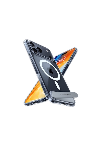 Torras Apple iPhone Uyumlu 17 Pro P Stand Serisi Magsafe Kılıf Şeffaf