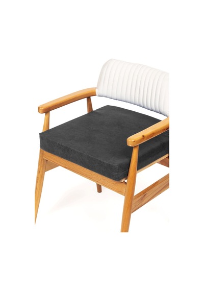Klasik Sandalye Minderi Bahçe-balkon Minderi 50x50x8cm 4adet Antrasit Mavi