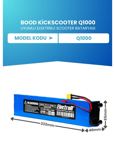 Bood Kickscooter Q1000 Uyumlu Batarya 36v 7.800mah