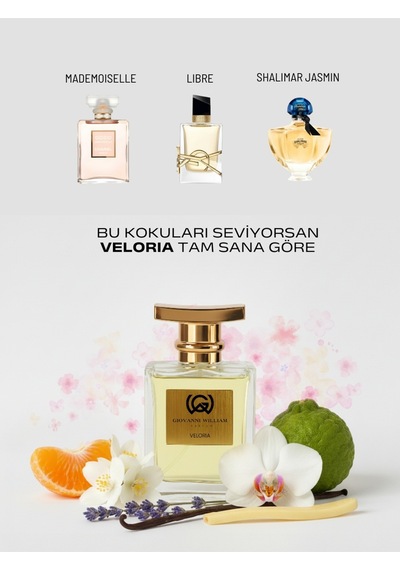 Veloria Kadın Parfüm Edp Çiçeksi Tatlı, Özgüvenli, Vanilya, Lavanta, Yasemin