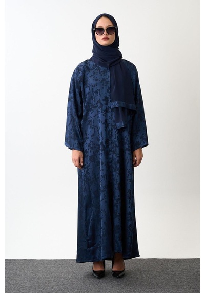 Şakika Kadın Sahar Luxe Abaya Ferace & Şal - Standart Beden & Farklı Boy Lacivert