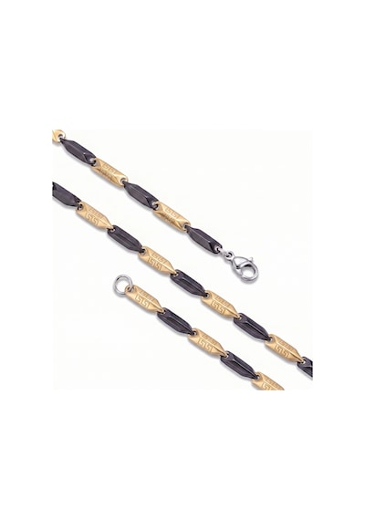 Moncuk Design Grek Desenli Kibrit Erkek Çelik Kolye 3mm 55cm Üç Renkli 3351eck057 Sarı