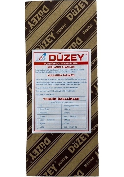 Düzey Alüminyum Gövde Küçük Dalgıç Transfer Pompası 12 Volt-220 V