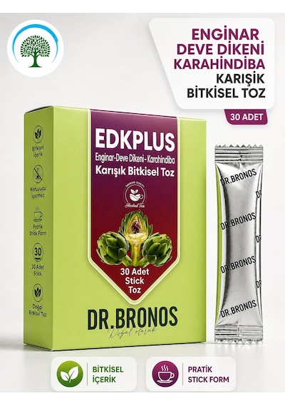 Çareburada Dr. Bronos Edkplus Enginar, Devedikeni, Karahindiba Karışık Bitkisel Toz 30 Stick