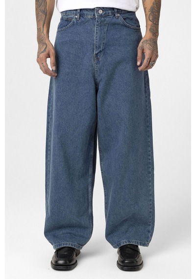 Vamos Super Baggy Fıt Jean V100-01 Destroyed Denim