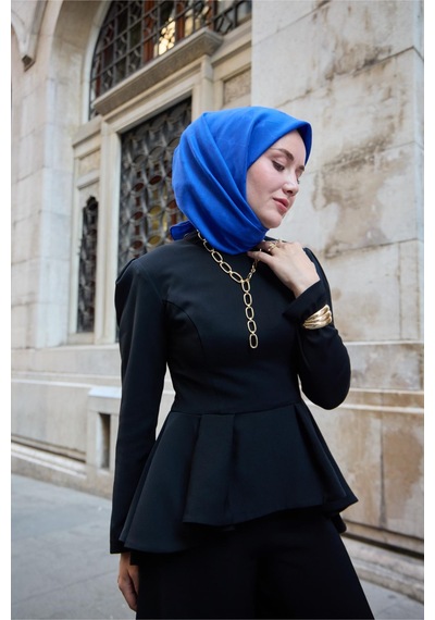 Silk Home Monogram Pamuk İpek Eşarp 130001-06 Saks mavi