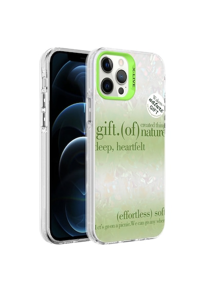 Zeyline Apple Uyumlu iPhone 12 Pro Mermer Desenli Zore Marbello Kapak-yeşil