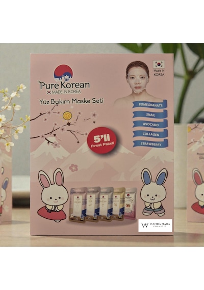 Wanda Nara Cosmetics Pure Korean Yüz Bakım Maske Seti 5'li