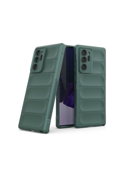 Samsung Galaxy Note 20 Ultra Uyumlu Silikon Kılıf - Kamera Korumalı Esnek Airbag Kapak - Yeşil