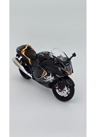 Suzuki Hayabusa 1:12 Diecast Motosiklet - Siyah Gold Detaylı Koleksiyon