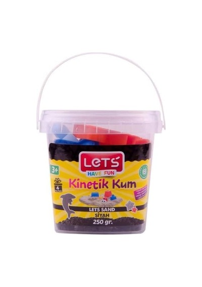 Kinetik Kum 250 Gr. Siyah Plastik Kutu