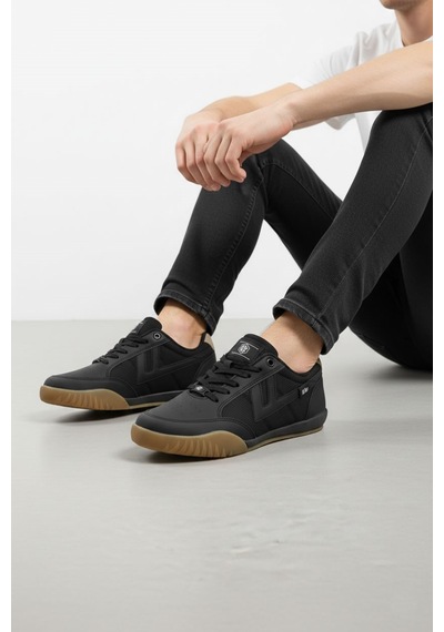 Letao Kauçuk Kaymaz Tabanlı Retro Sneaker Günlük Spor Ayakkabı Siyah