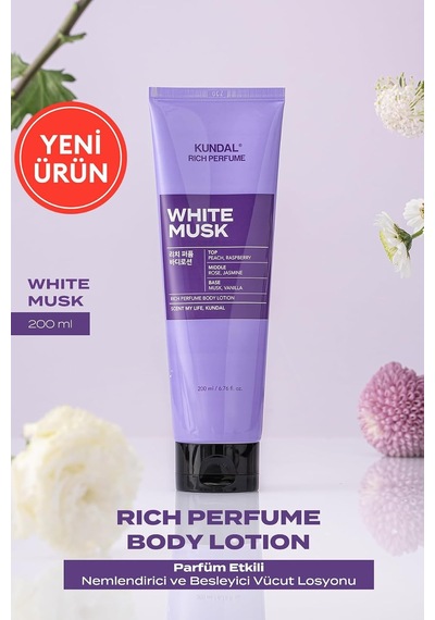 Parfüm Etkili Nemlendirici&besleyici Vücut Losyonu Rich Perfume Body Lotion 200ml White Musk