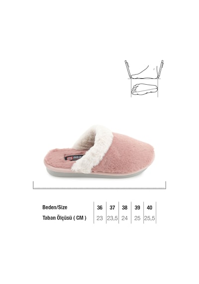 Gezer Kadın Kışlık Rahat Taban Ev Bahçe Peluşlu Terlik Gt1kzm.16022.00.015.ı97 Pembe
