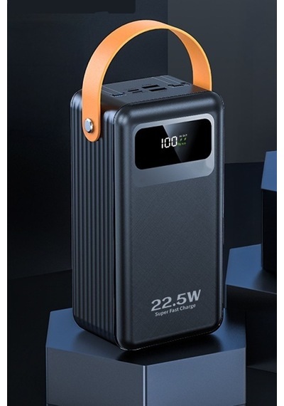 Büyük Boy Seyahat İçin Hızlı Şarj Özellikli 60.000 Mah Powerbank 60.000 Mah Yüksek Kapasite Siyah