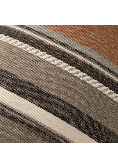 Mudo Home Karla Çizgili Kırlent Vizon 40x60 Kahverengi